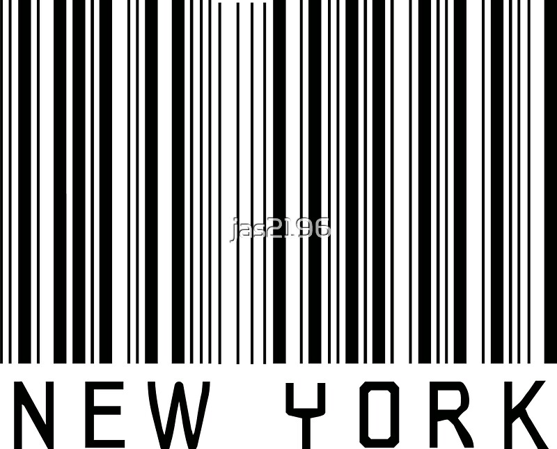 "New York Barcode" Stickers by jas2196 Redbubble