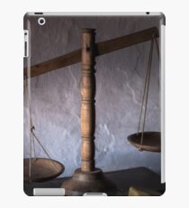 antique wooden balance scales iPad Case/Skin