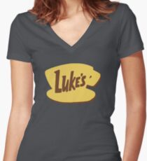 Luke's Diner Women's Fitted V-Neck T-Shirt