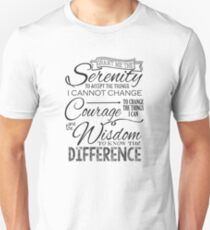 Serenity Prayer - Chalk Typography Unisex T-Shirt
