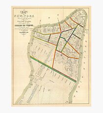 Lámina fotográfica Vintage Map of New York City (1831)