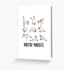 Miau-Maste Namaste Yoga Katzen Grußkarte