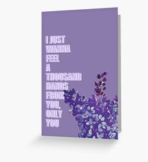 Tarjeta de felicitación Fifth Harmony - 1000 Hands Letras de Diseño Floral