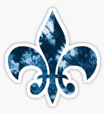Blaue Krawatte Fleur De Lis Sticker