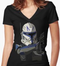 Captain Rex Women's Fitted V-Neck T-Shirt