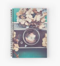 Camera & Hydrangea Spiral Notebook