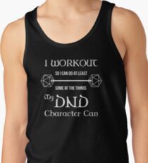 DnD Character Workout - in white Tank Top