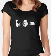Cats, Books, and Coffee Women's Fitted Scoop T-Shirt