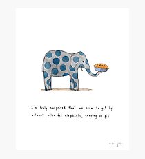 polka dot elephants, serving us pie Photographic Print