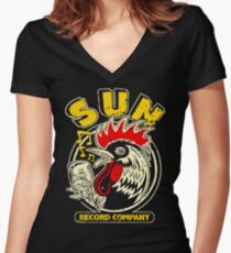 Rooster Of The Sun Women's Fitted V-Neck T-Shirt