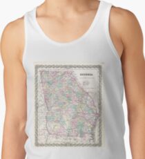 Vintage Map of Georgia (1855) Tank Top