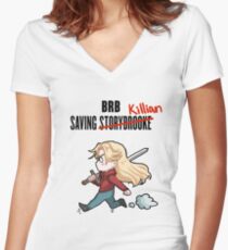 BRB -- Saving Killian Women's Fitted V-Neck T-Shirt