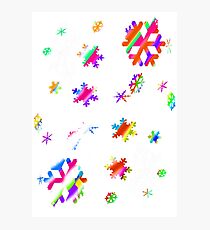 Colorful snow flake WOW! Photographic Print