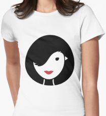 Bird & Girl Illusion Women's Fitted T-Shirt