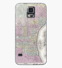Vintage Map of Philadelphia (1855) Hülle & Klebefolie für Samsung Galaxy