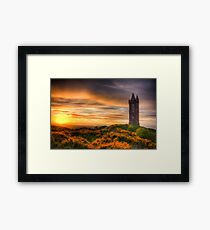 Sunset at Scrabo Tower Framed Print