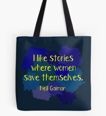 Neil Gaiman (feminist at heart) Dark Tote Bag