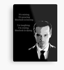 Sherlock Holmes Moriarty Metal Print