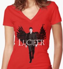 King of Hell Women's Fitted V-Neck T-Shirt