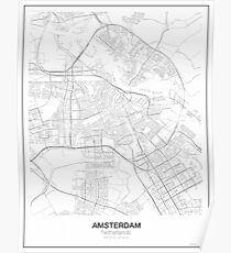 Amsterdam Minimalist Map Poster