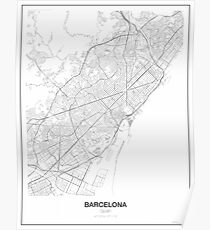 Barcelona Minimalist Map Poster
