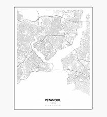 Istanbul Minimalist Map Photographic Print