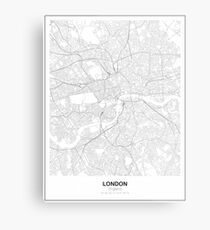 London Minimalist Map Metal Print