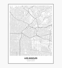 Los Angeles Minimalist Map Photographic Print