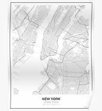 New York Minimalist Map Poster