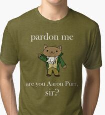 Alexander Hamilcat (White Text) Tri-blend T-Shirt
