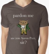 Alexander Hamilcat (White Text) Men's V-Neck T-Shirt