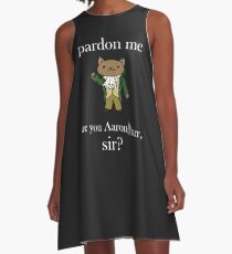 Alexander Hamilcat (White Text) A-Line Dress
