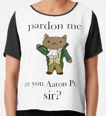 Alexander Hamilcat (Black Text) Chiffon Top