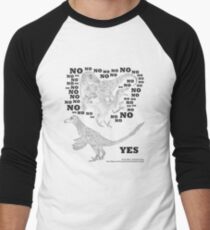 Just say NO to unfeathered non-avialan maniraptoran theropod dinosaurs Men's Baseball ¾ T-Shirt