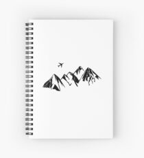 Badlands Mountains With Plane Spiral Notebook