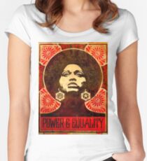 Angela Davis poster 1971 Women's Fitted Scoop T-Shirt
