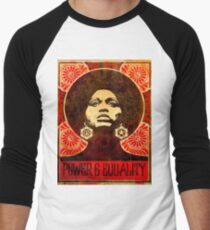 Camiseta ¾ bicolor para hombre Cartel de Angela Davis 1971
