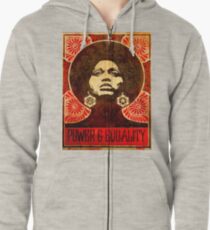 Angela Davis poster 1971 Zipped Hoodie