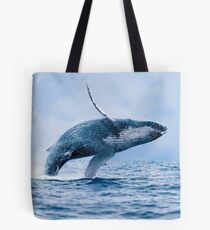 Breaching Humpback Whale Tote Bag