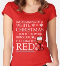 White Christmas Women's Fitted Scoop T-Shirt