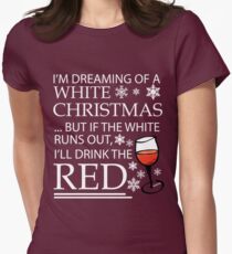 White Christmas Women's Fitted T-Shirt