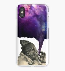Old man smoking the universe iPhone Case/Skin