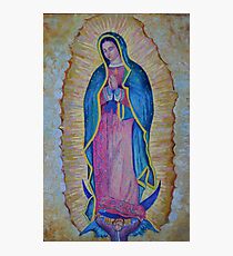 Our Lady of Guadalupe painting, Vergin de Guadalupe picture Virgin Mary print Black Madonna Mexico Photographic Print