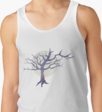 Spooky Tree Silhouette and Moon Tanktop für Männer