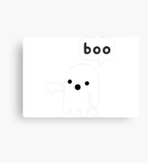 A ghost saying boo Metal Print