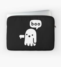A ghost saying boo Laptop Sleeve