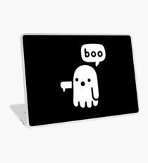 A ghost saying boo Laptop Skin