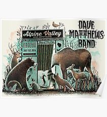 DMB Tour 2016, ALPINE VALLEY MUSIC THEATRE ELKHORN WI Poster