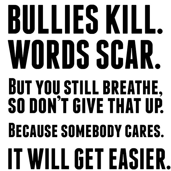 bullies kill words scar