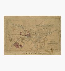 Map of Cambridge 1861 Photographic Print